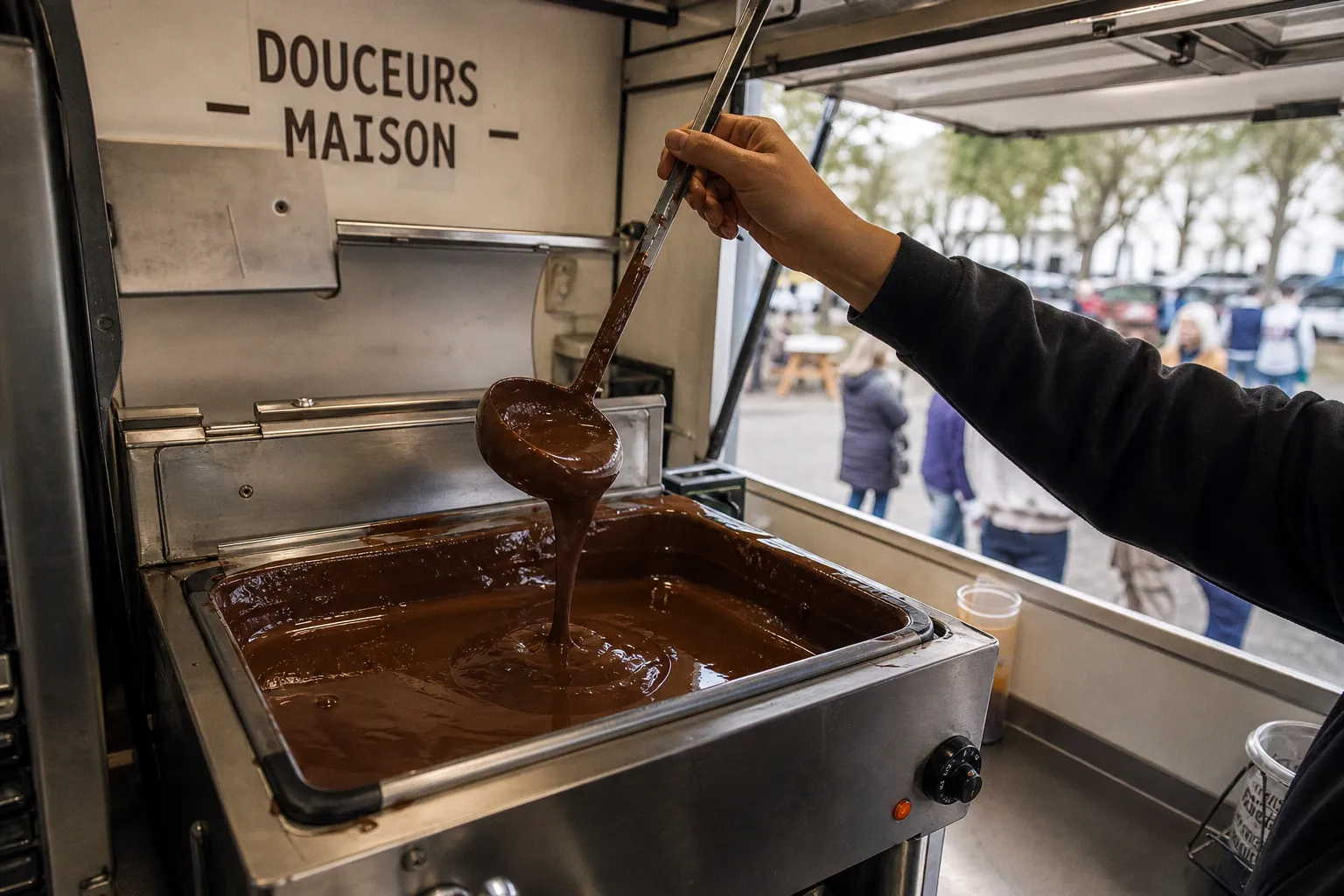 Chocolat fondu en food truck : comment le garder fluide ?